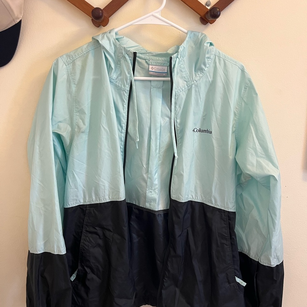 Columbia Light Blue Windbreaker Jacket